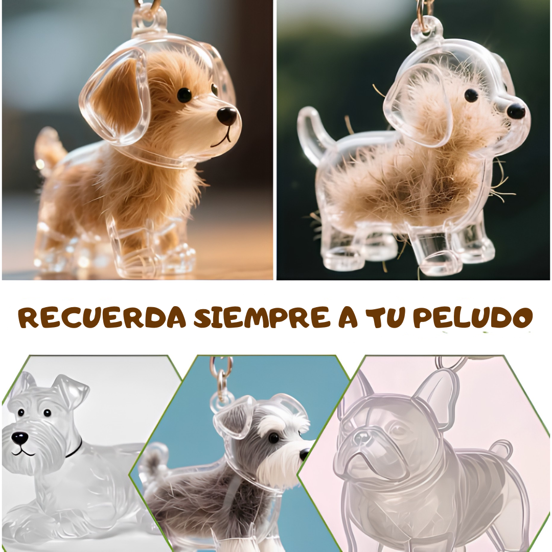 Llavero con su pelo. Su esencia donde vayas.
