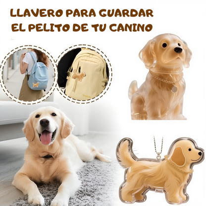 Llavero con su pelo. Su esencia donde vayas.